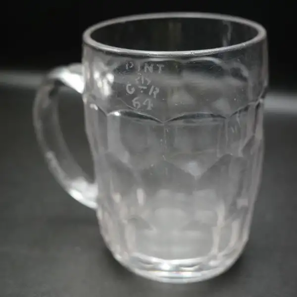 Very Rare Antique Pre Dimple Pub Pint Glass GR 64